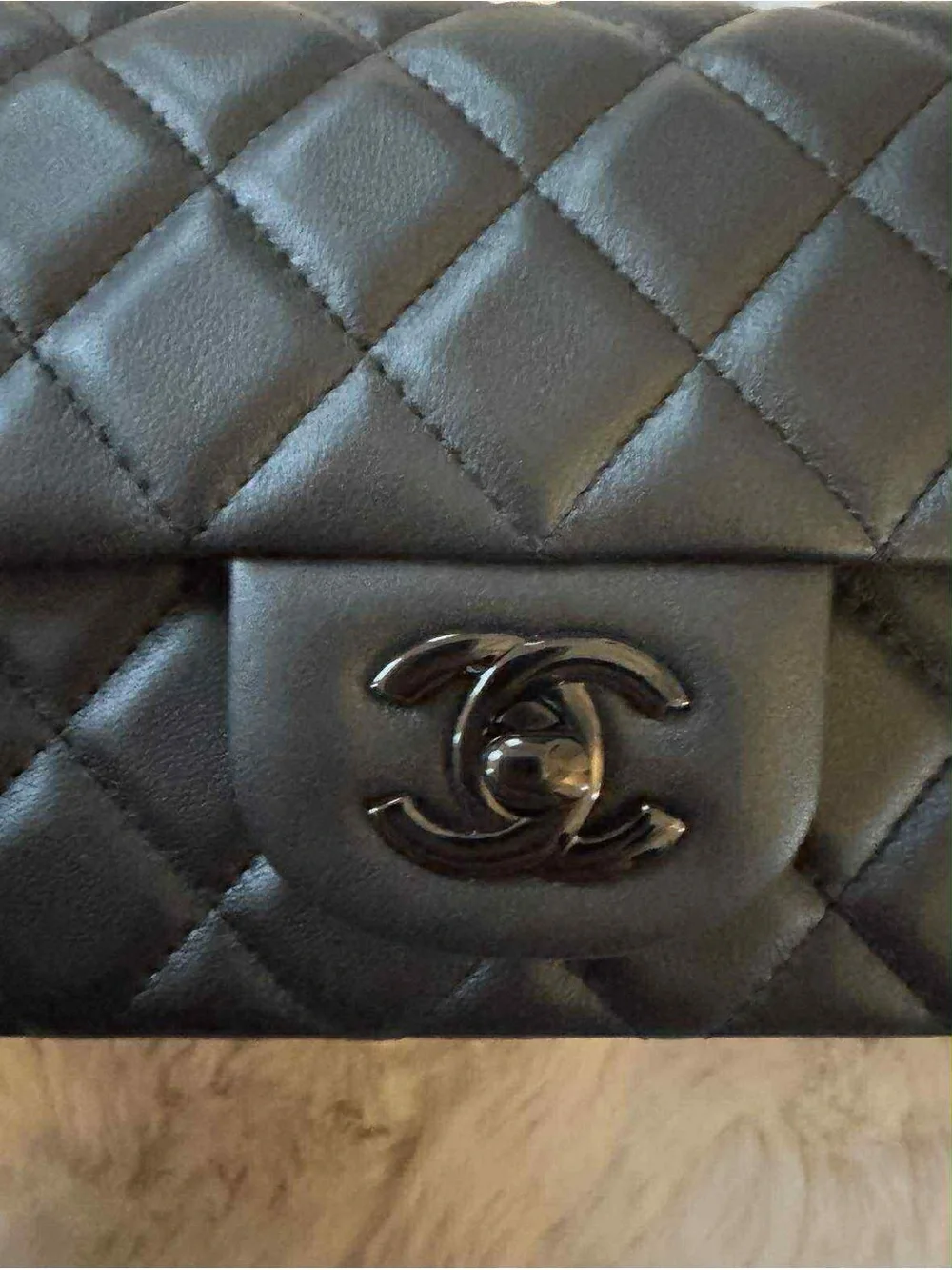 Chanel RARE SO BLACK  Classic Mini Flap Lambskin Black Hardware Handbag